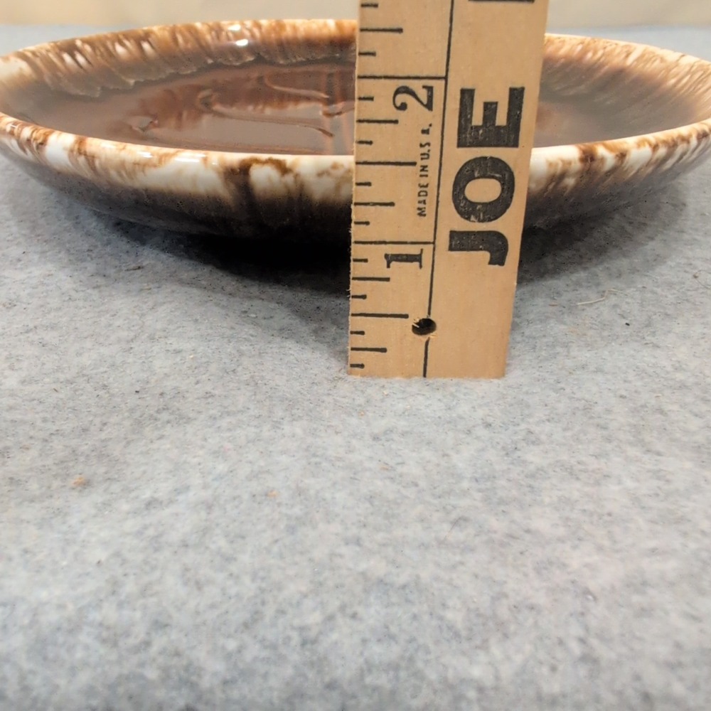 McCoy Pottery Brown Drip Glaze Tree of Life Oval Serving Platter USA MCP NA309 - Picture 4 of 6